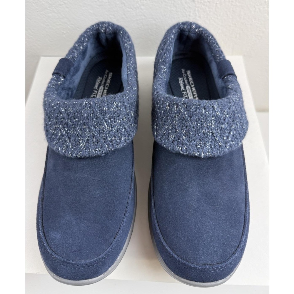 Skechers Easy Going Womens Blue Mule Clogs Comfort Slip On Casual Shoes Size 10 - Picture 4 of 9
